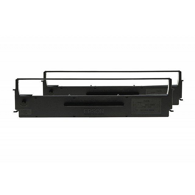 EPSON Black Ribbon Cartridge for LQ-350/300+/300+II, Dualpac