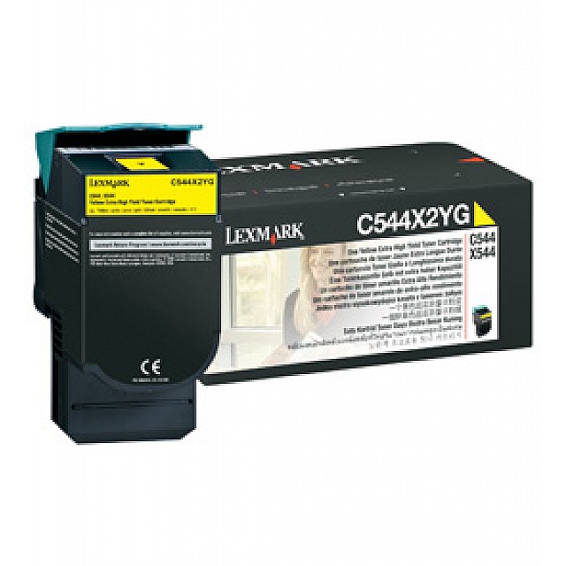 LEXMARK C544, X544 tonercartridge geel extra high yield 4.00