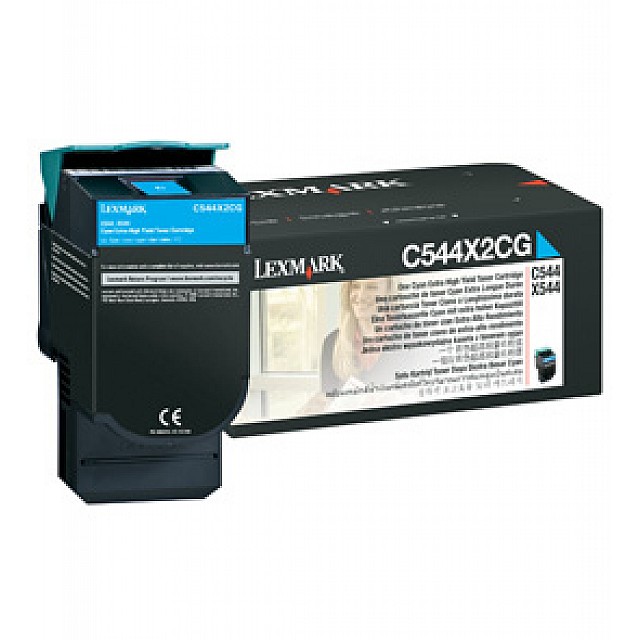 LEXMARK C544, X544 tonercartridge cyaan extra high yield 4.0