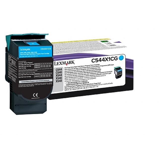 LEXMARK C544, X544 tonercartridge cyaan extra high capacity