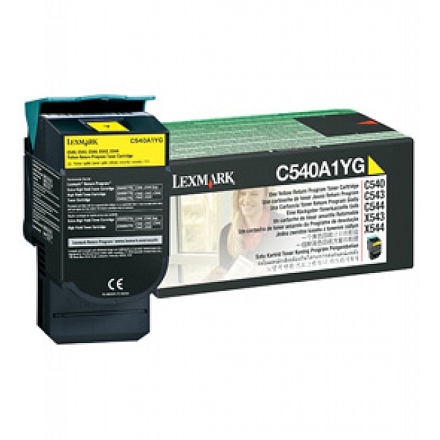 LEXMARK C540, C543, C544, X543, X544 tonercartridge geel sta