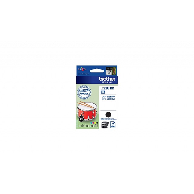 BROTHER LC22UBK Inkt cartridge Zwart, 2400 pagina s voor DCP