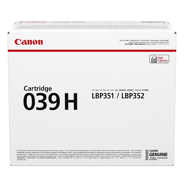 CANON toner CRG039 H high capacity yield 25.000