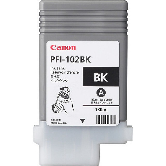 CANON PFI-102BK dye inktcartridge zwart standard capacity 13