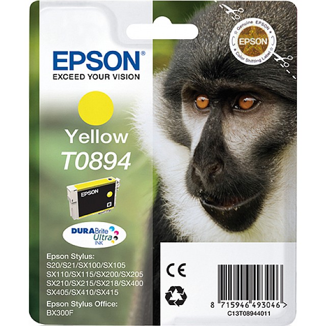 EPSON T0894 inktcartridge geel low capacity 3.5ml 1-pack bli