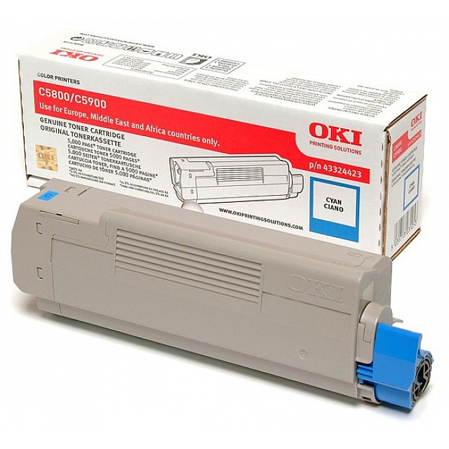 OKI C5800, C5900, C5550MFP tonercartridge cyaan standard cap