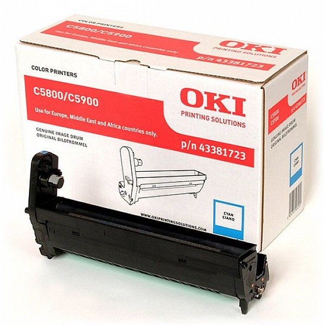 OKI C5800, C5900, C5550MFP drum cyaan standard capacity 20.0
