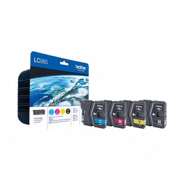 BROTHER LC-985 inktcartridge zwart en drie kleuren standard