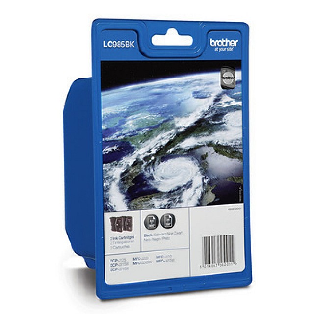 BROTHER LC-985 inktcartridge zwart standard capacity 2 x 300