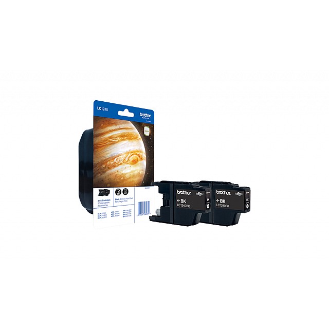 BROTHER LC-1240 inktcartridge zwart high capacity 2x600 pagi