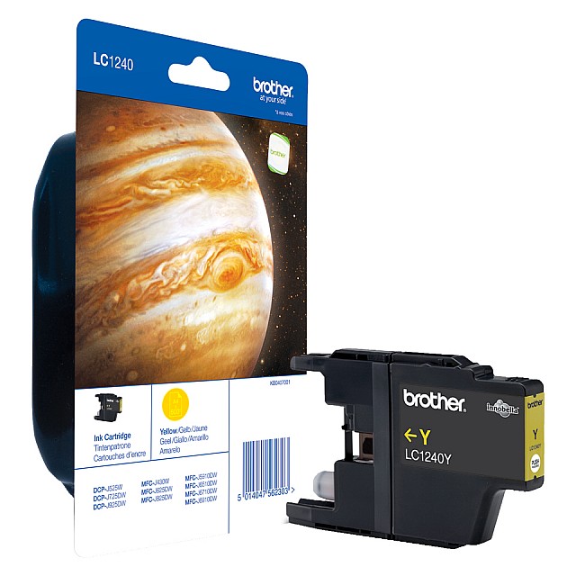 BROTHER LC-1240 inktcartridge geel high capacity 600 pagina
