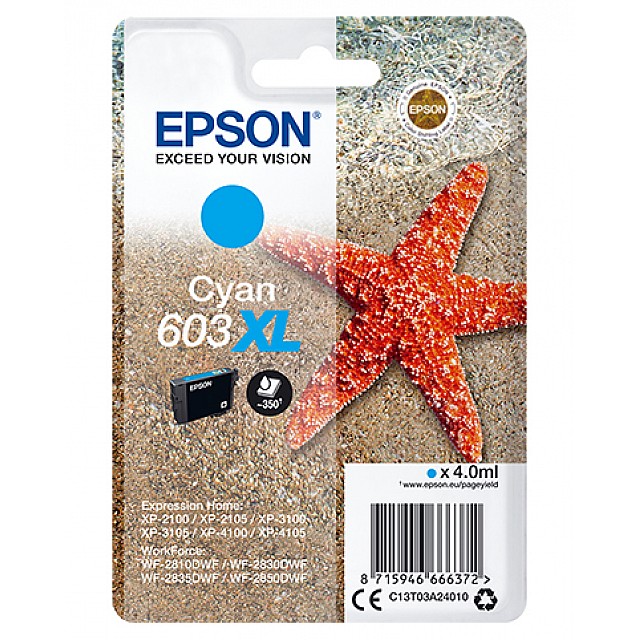 EPSON Singlepack Cyan 603XL Ink
