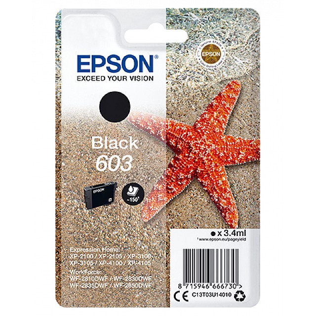 EPSON Singlepack Black 603 Ink