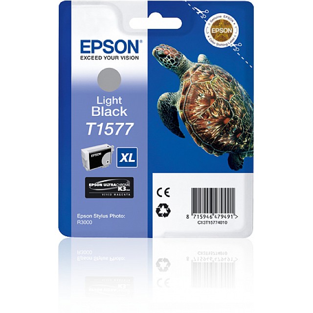 EPSON T1577 inktcartridge licht zwart standard capacity 1-pa