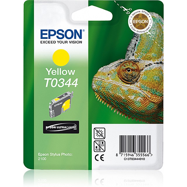 EPSON T0344 inktcartridge geel standard capacity 17ml 440 pa