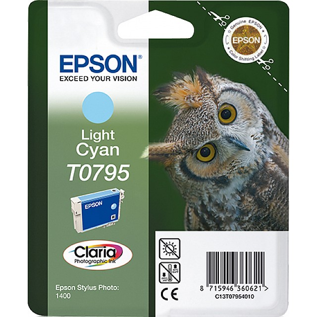 EPSON T0795 inktcartridge licht cyaan standard capacity 11ml