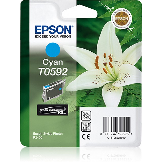 EPSON T0592 inktcartridge cyaan standard capacity 13ml 1-pac