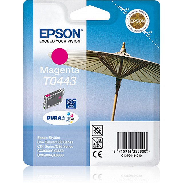 EPSON T0443 inktcartridge magenta high capacity 13ml 420 pag