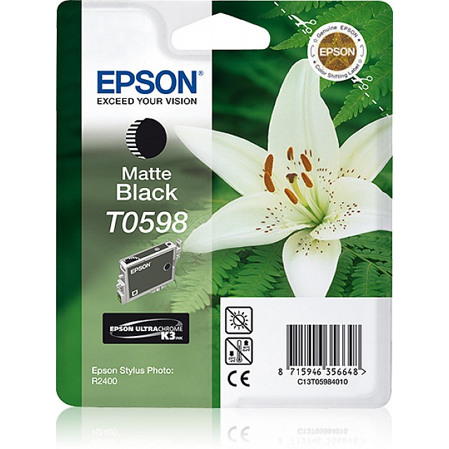 EPSON T0598 inktcartridge matzwart standard capacity 13ml 1-