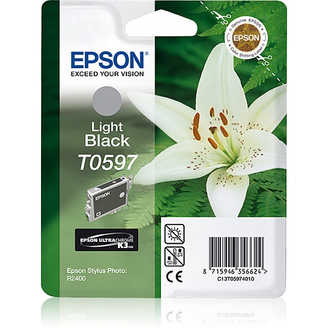 EPSON T0597 inktcartridge licht zwart standard capacity 13ml