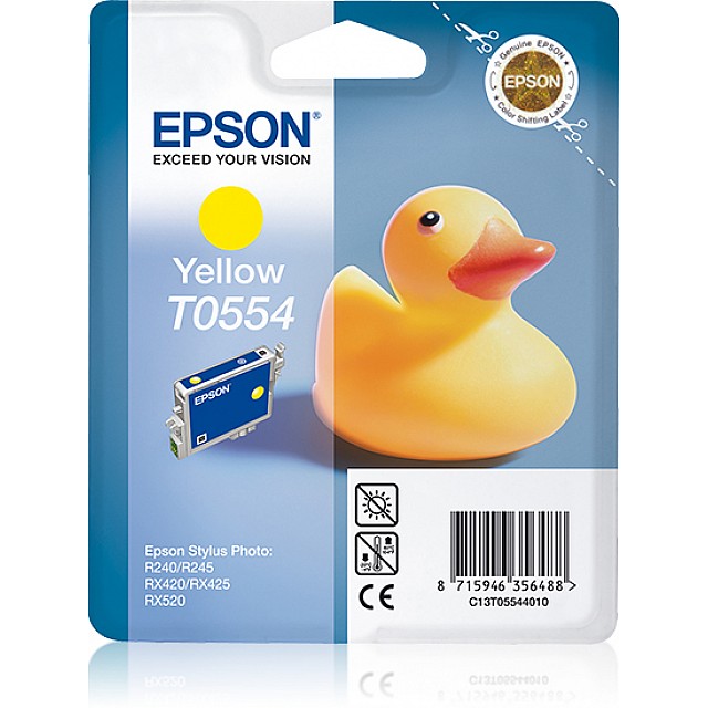 EPSON T0554 inktcartridge geel standard capacity 8ml 290 pag