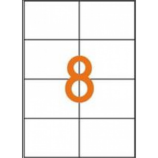 ETIBOX ETIKET 105X74MM 8/BLAD 100VEL