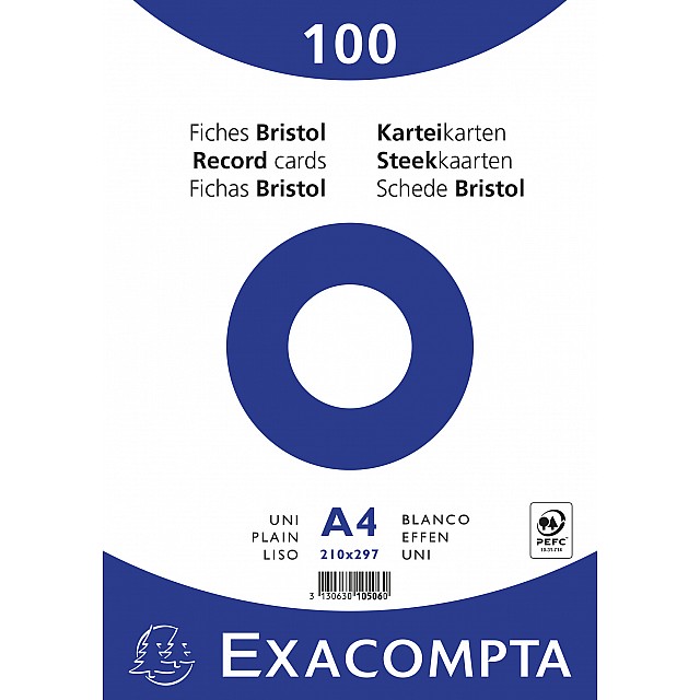 EXAC STEEKKAART A4 EFFEN