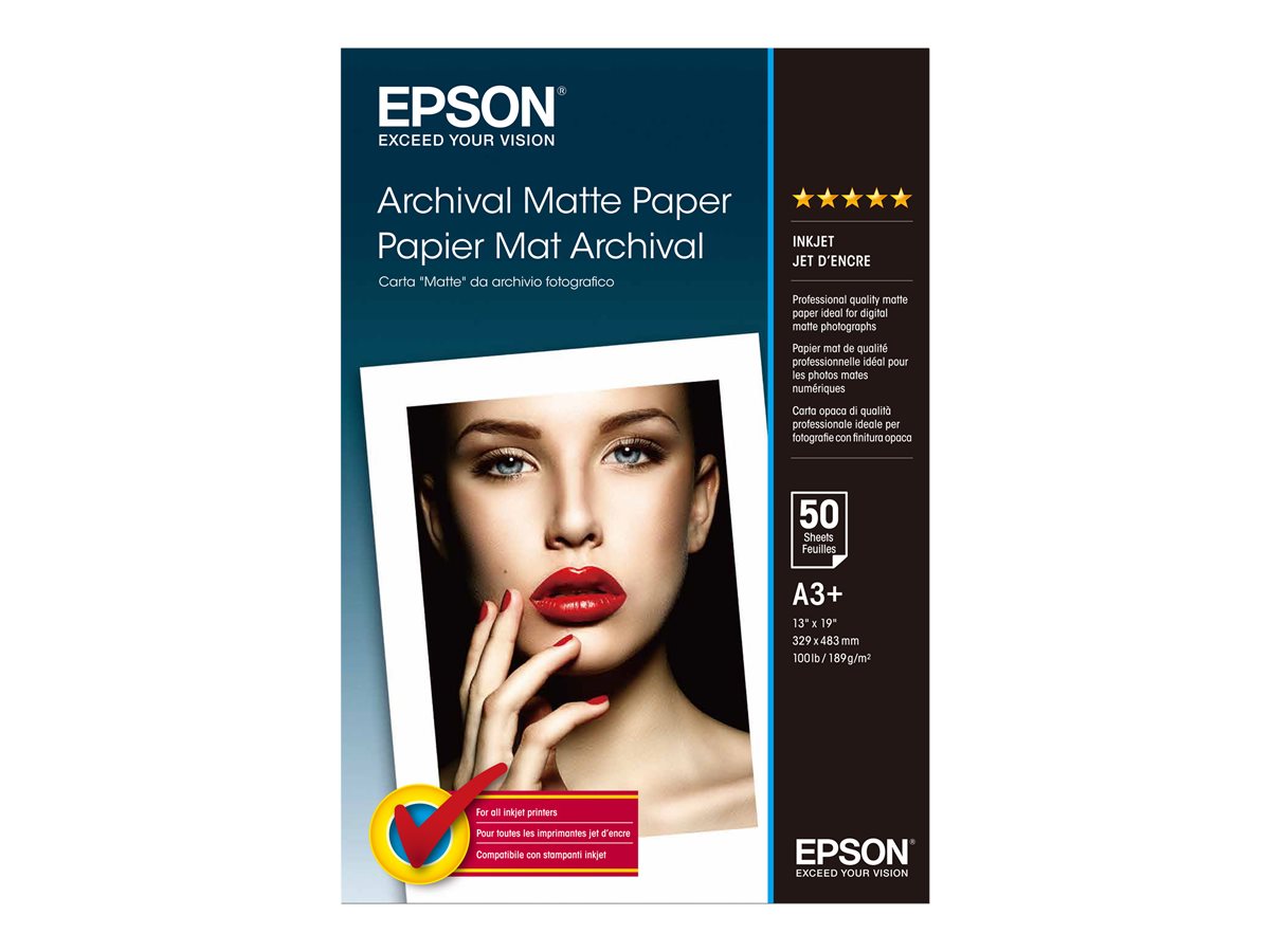 EPSON Matte archival paper inktjet 192g/m2 A3+ 50 sheets 1-p