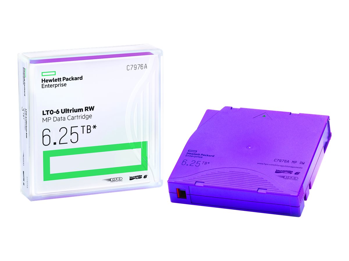 HPE LTO Ultrium 6 6,25TB MP RW Non Custom Labeled 20-pack