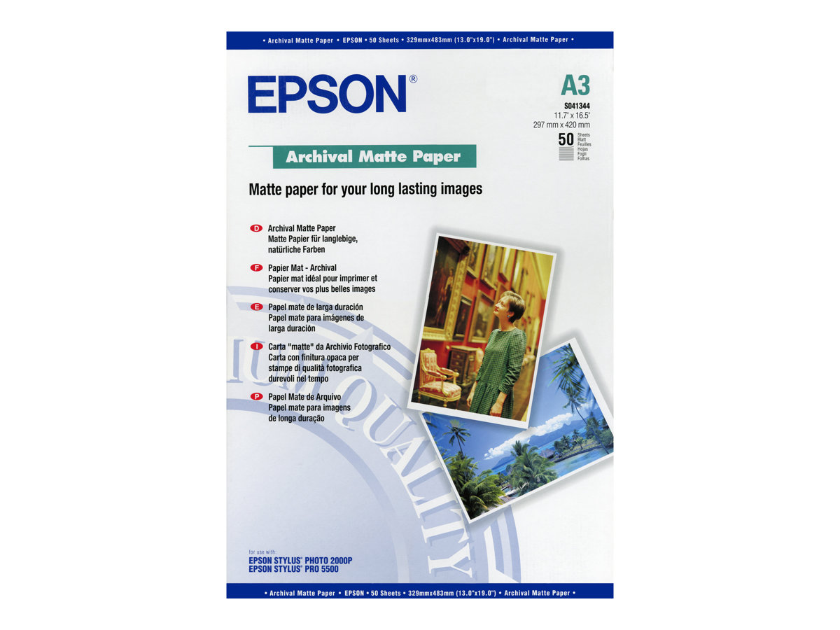 EPSON Matte archival papier inktjet 192g/m2 A3 50 sheets 1-p