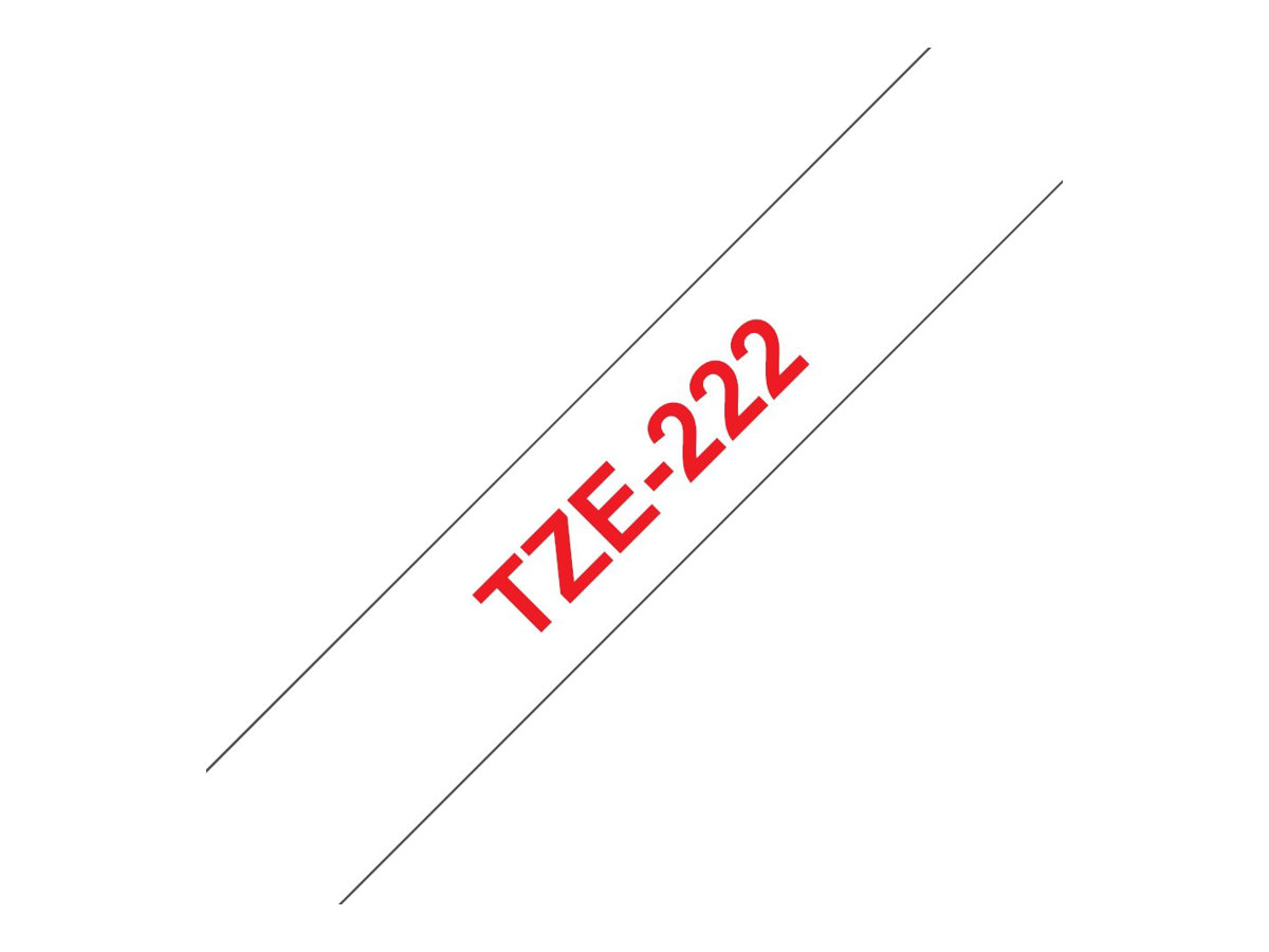 BROTHER P-Touch TZE-222 red on white 9mm