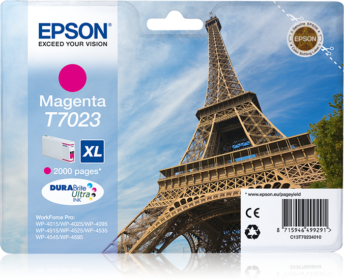 EPSON T7023 inktcartridge magenta high capacity 21.3ml 2.000