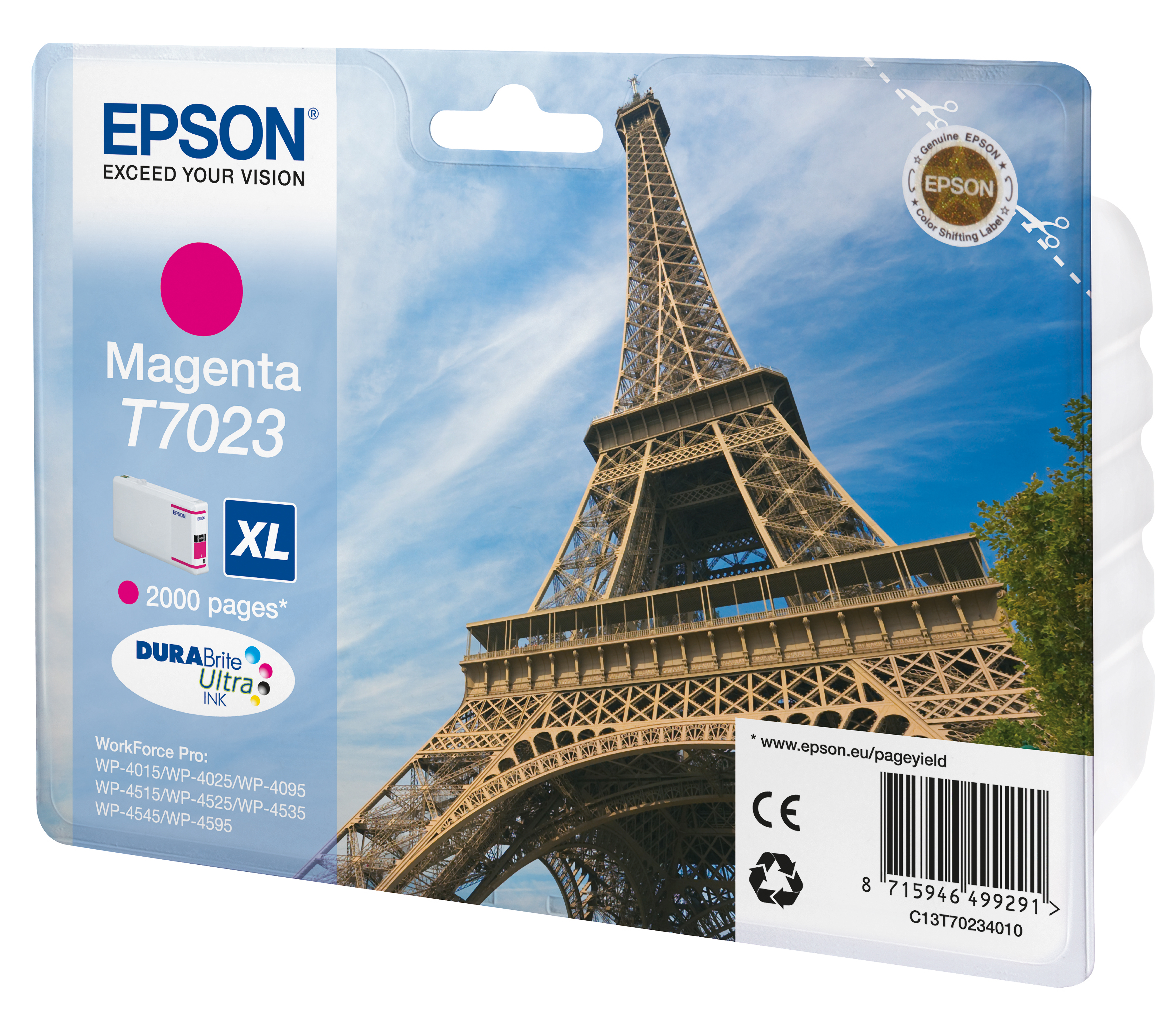EPSON T7023 inktcartridge magenta high capacity 21.3ml 2.000