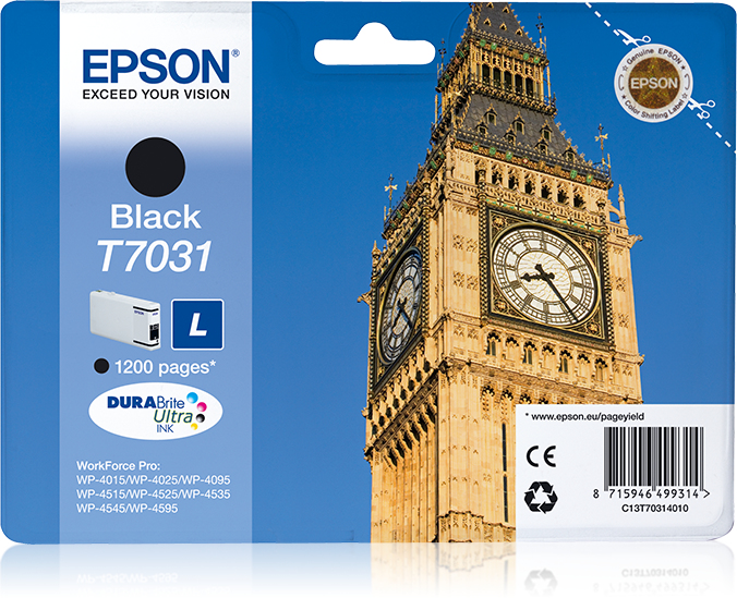 EPSON T7031 inktcartridge zwart standard capacity 24ml 1.200