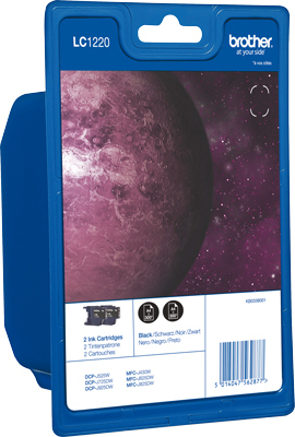 BROTHER LC-1220 inktcartridge zwart standard capacity 2 x 30