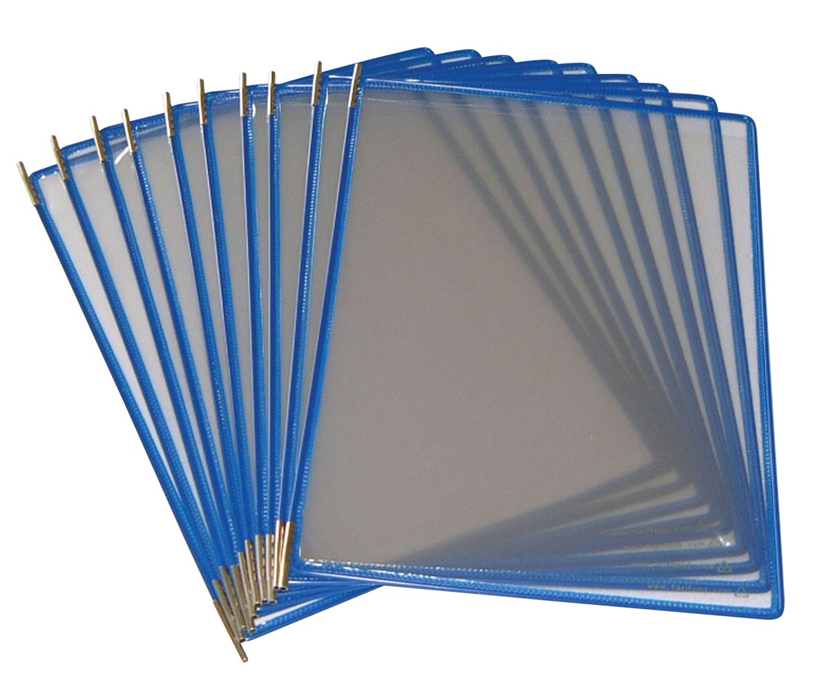 10 TARIFOLD A4 BLAUW+5 RUITERS