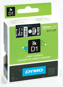 TAPE 19MMX7M WIT/ZW 2+5500DYMO