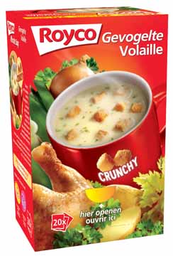 ROYCO SOEP CRUNCHY GEVOGELTE 20X