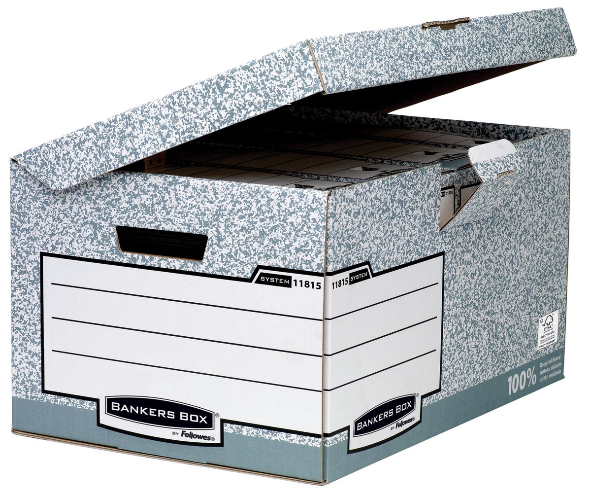 BANKERS BOX FLIP TOP MAXI  grijs