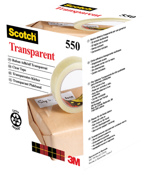 SCOTCH 550 TRANSPARANTE TAPE 19X66 8ST