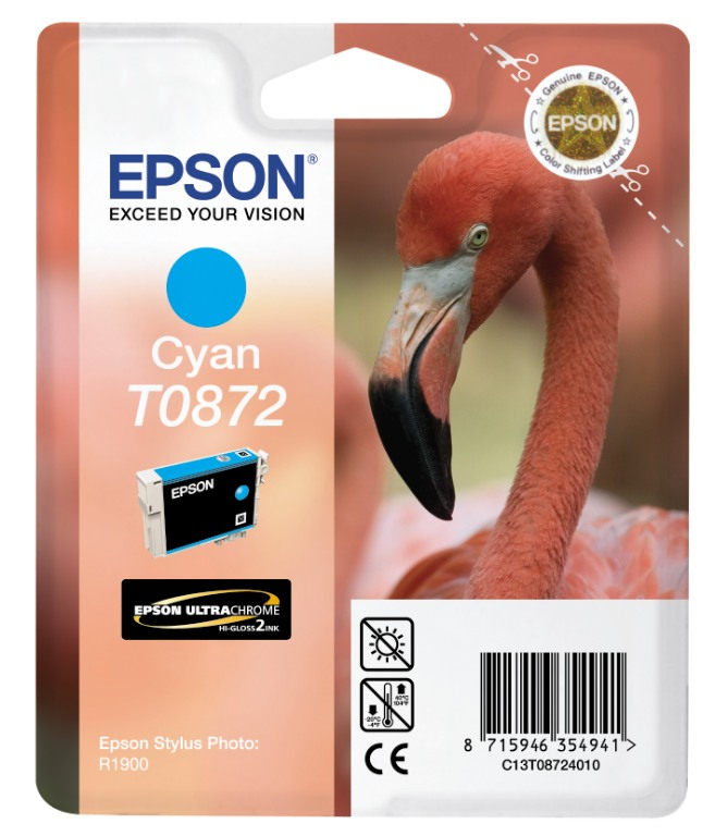 EPSON T0872 inktcartridge cyaan standard capacity 11.4ml 1-p