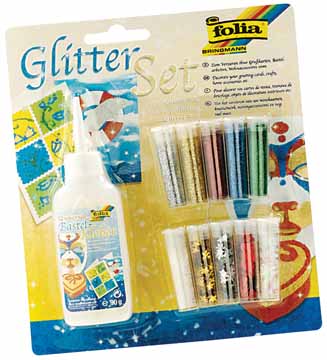 FOLIA GLITTER SET 10 STUKS
