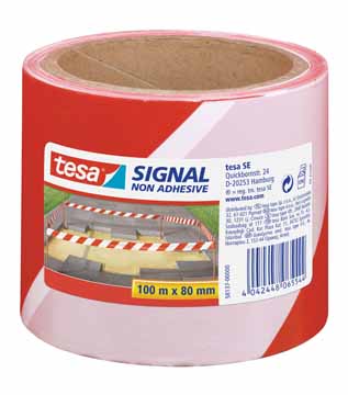 AFZETLINT TESA ROOD/WIT 100M