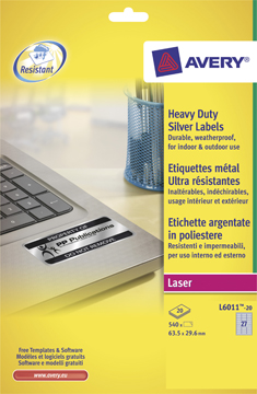 ETIK 63,5X29,6 540ST ZIL