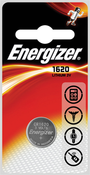 BATT ENERGIZER CR1620 PP1 BL 1