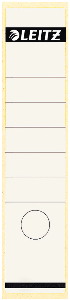 LEITZ RUGETIKET 8CM ZELFKLEVEND WIT