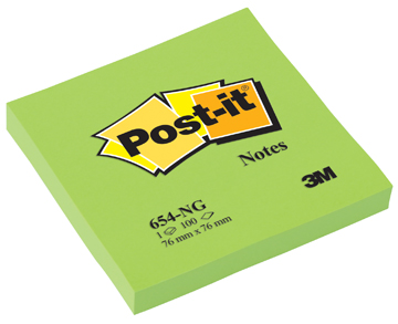 NEON POST-IT MEMO 76X76 GROEN