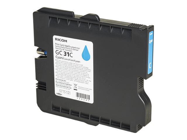 RICOH GC-31C gel cartridge cyaan standard capacity 1.000 pag