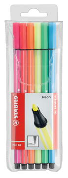 ETUI 6 STABILO PEN 68 NEON ASS