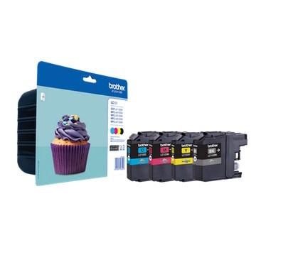 BROTHER LC-123 inktcartridge zwart en drie kleuren standard
